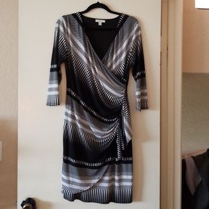 NY&CO Medium Black Striped Dress